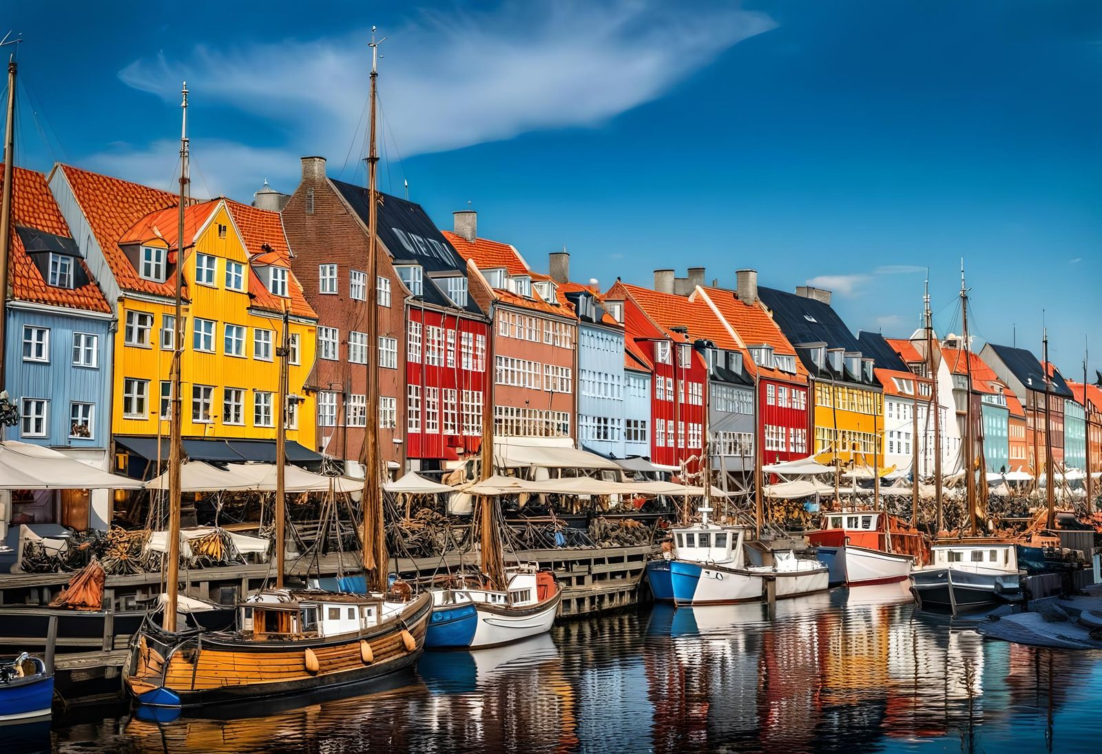Colorful Nyhavn Canal in Copenhagen: Photography