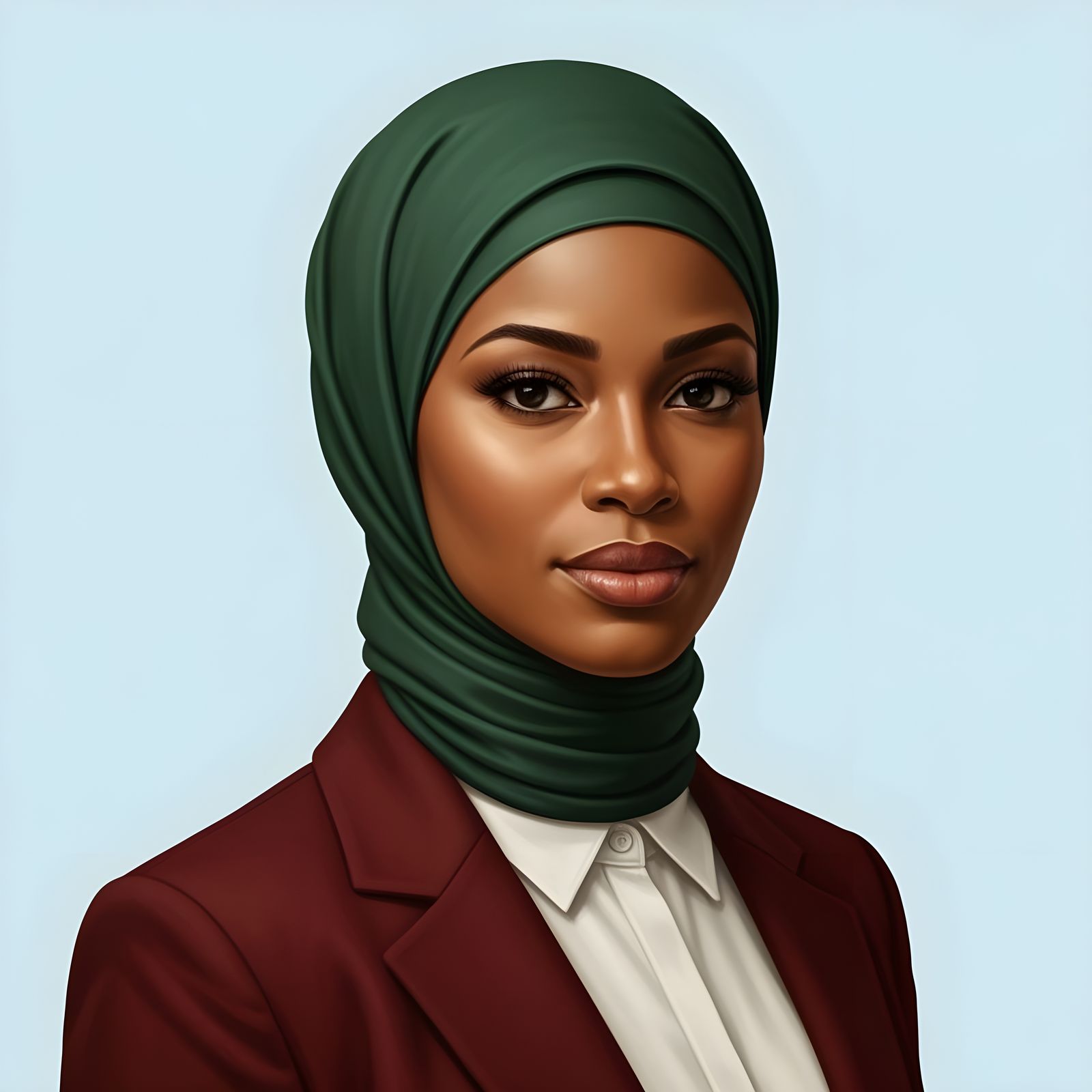 Confident Hijabi Business Woman Portrait