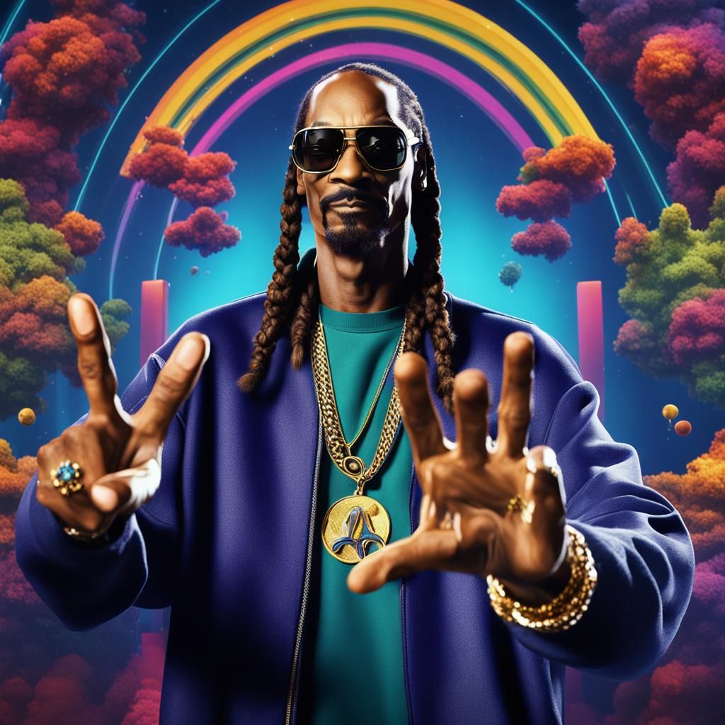 Snoop Dogg W Sign: Detailed Matte Painting