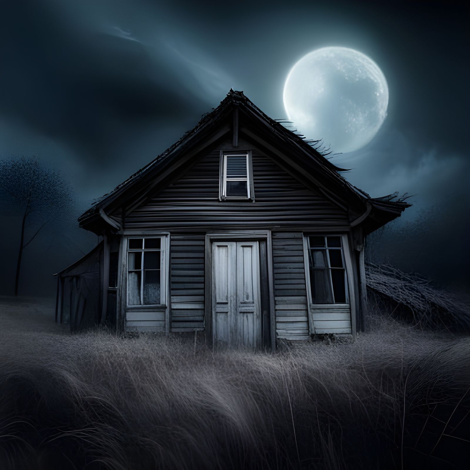 Eerie Abandoned House with Ghostly Spirits