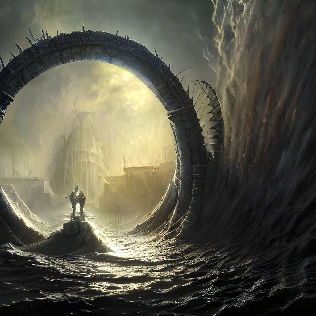 Water Magic Portal: Hyperdetailed Digital Art