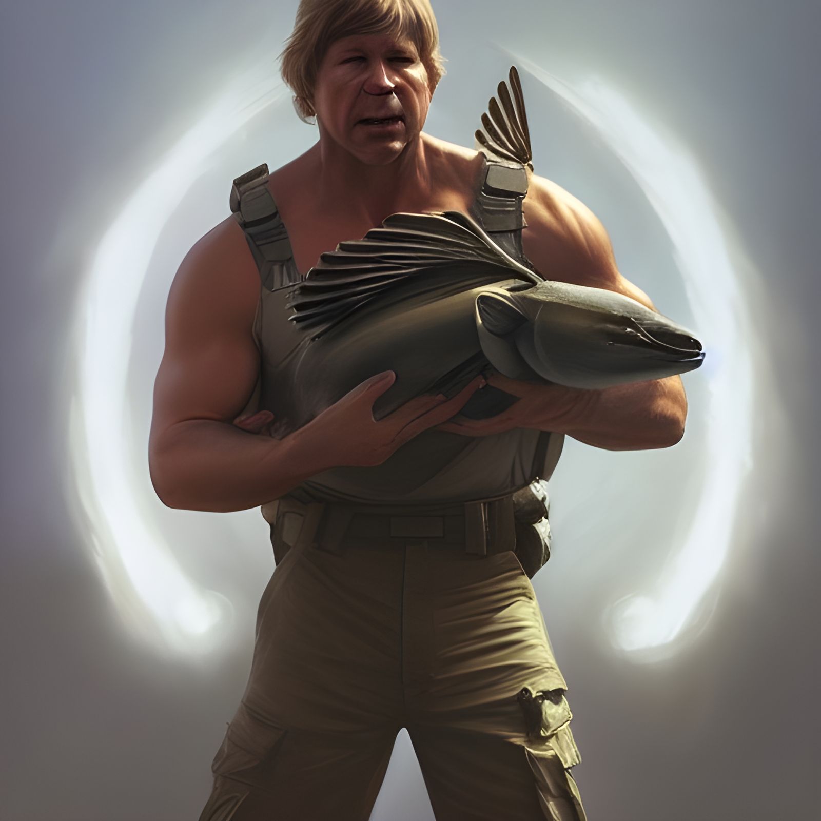 Steve Irwin as Angel in Heaven Portrait