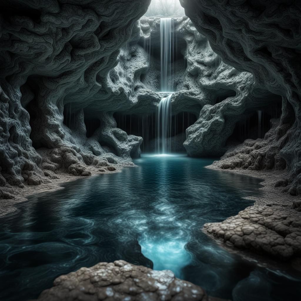 Hyperrealistic Fantasy Aquifer in Sharp Focus