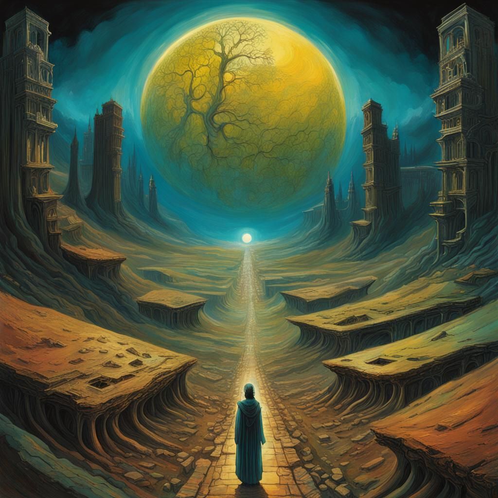 Demeter's Search: A Surreal Artistic Fusion