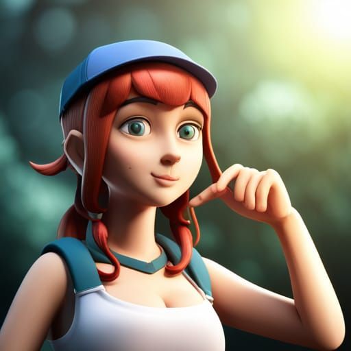 Grace as Gravity Falls Character: Detailed Matte Painting