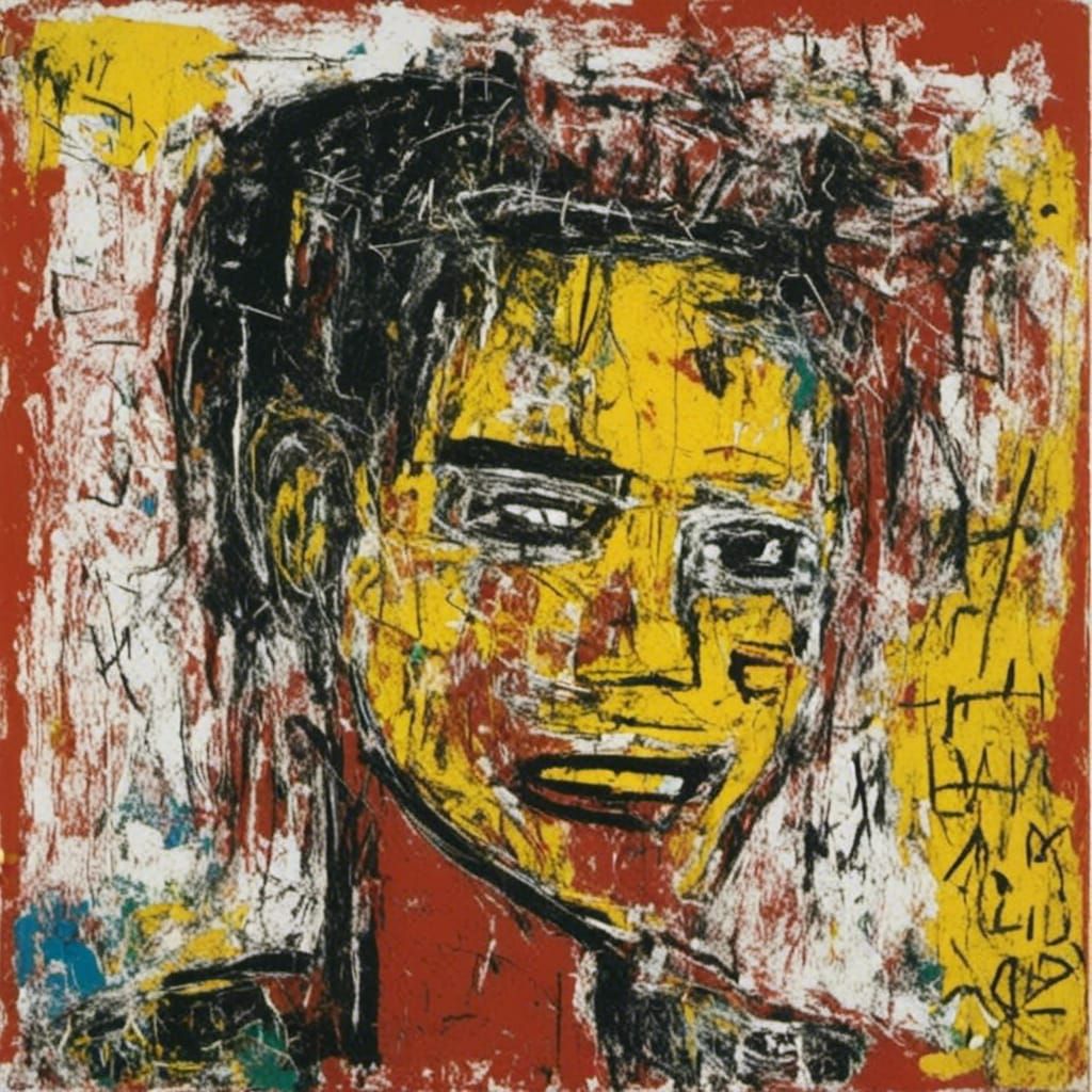 Woman Drinking Soda in Neo-Expressionist Pop Art Style