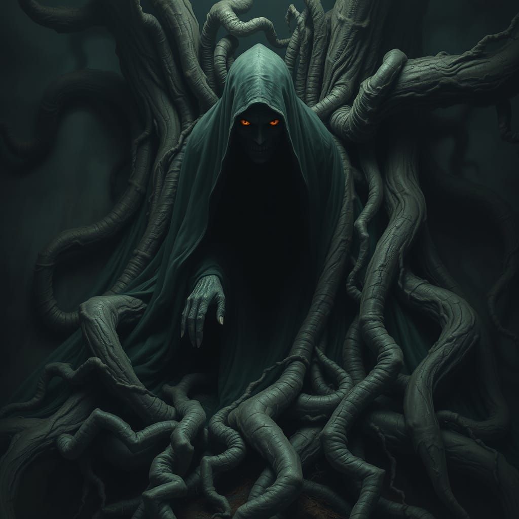 Ominous Figure of Envy in Dark Fantasy Style