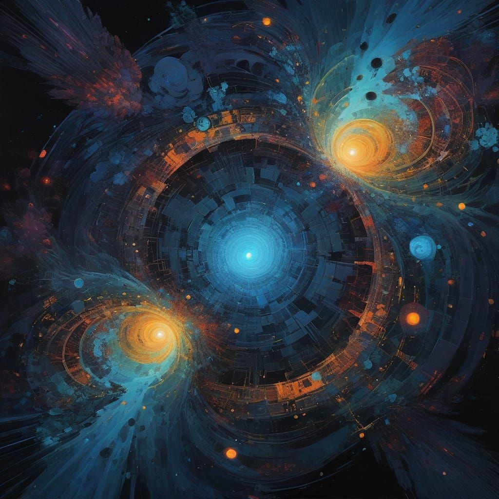 Geometric Portrait in Klimt-Inspired Art Nouveau Style