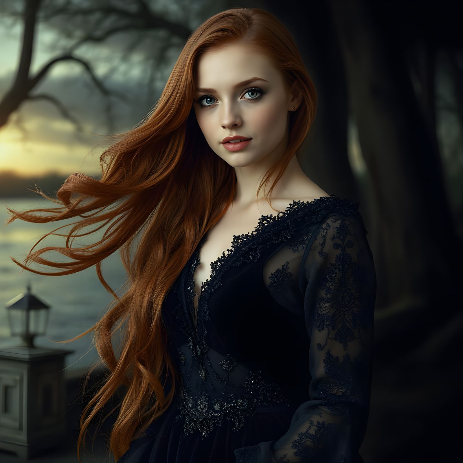 Ethereal Woman in Dark Fantasy Self Portrait