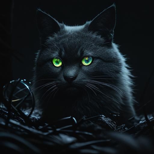 Menacing Creature Playing Ball in Misty Forest