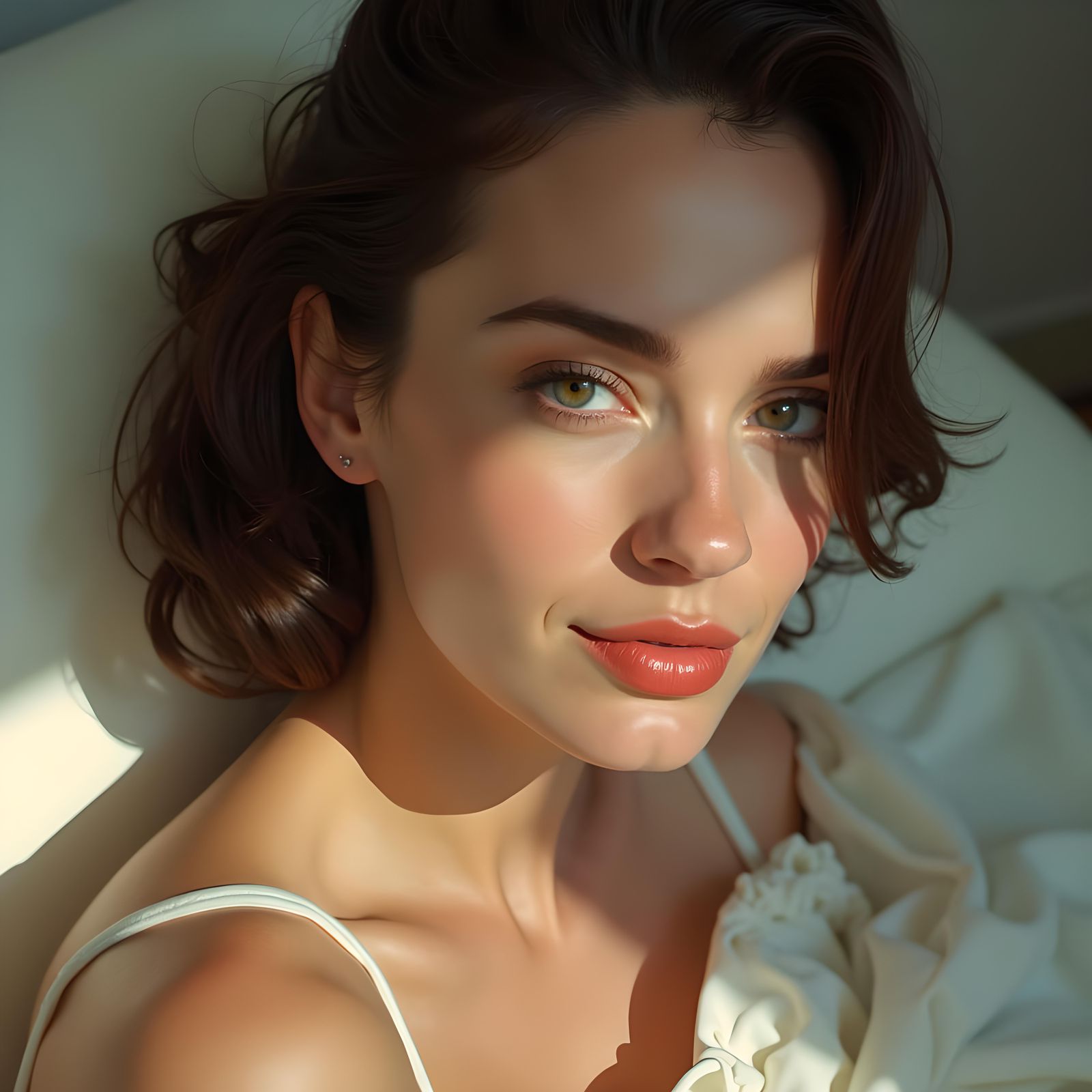 Portrait of an Exquisite Woman in Comic Book Style