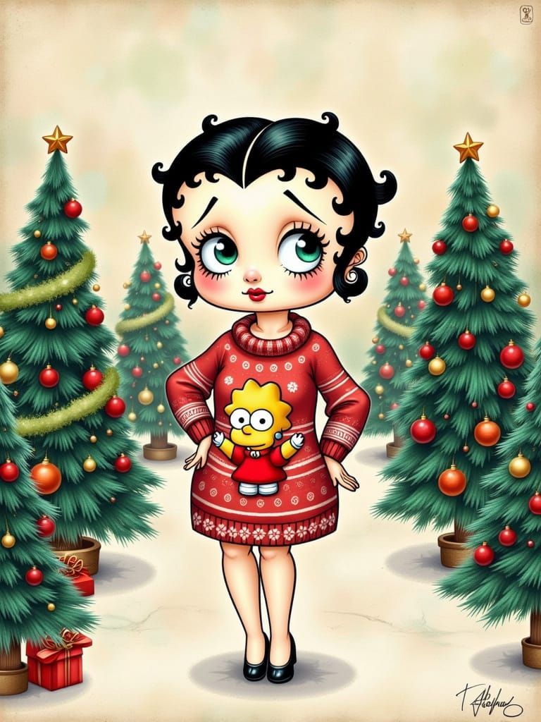 Betty Boop with the Simpson Sweater