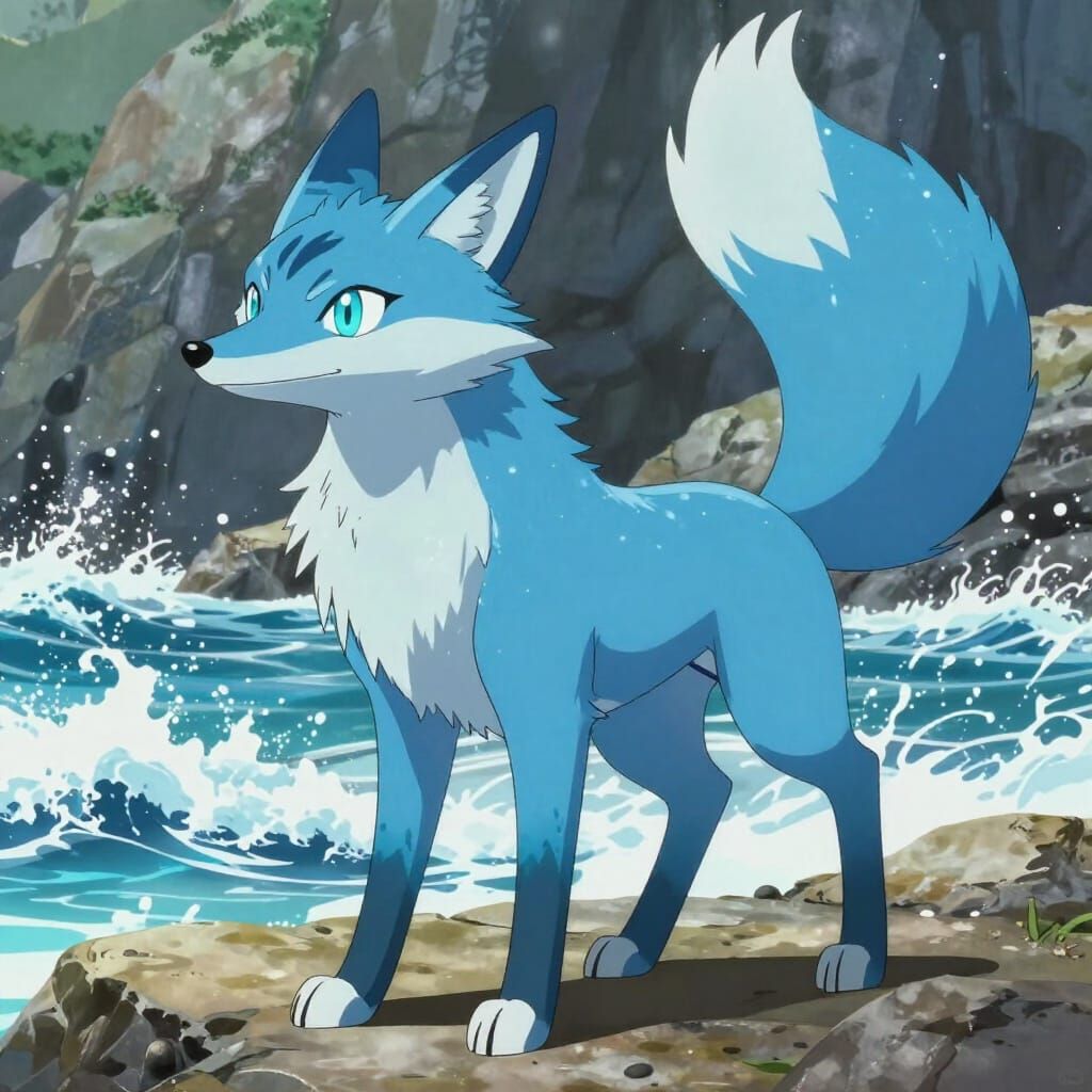 Water Fox Pokémon Concept Art