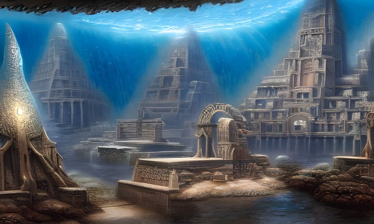 Hyperdetailed Underwater City of Atlantis