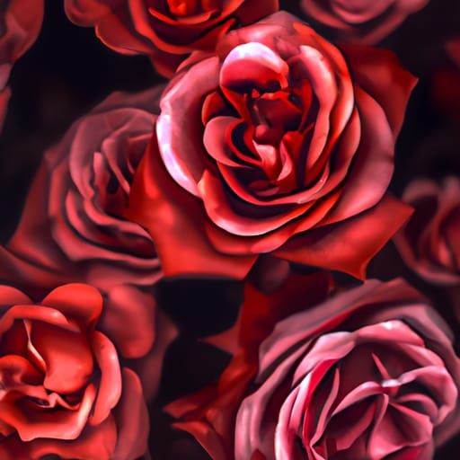 Beautiful Roses in Epic Digital Painting