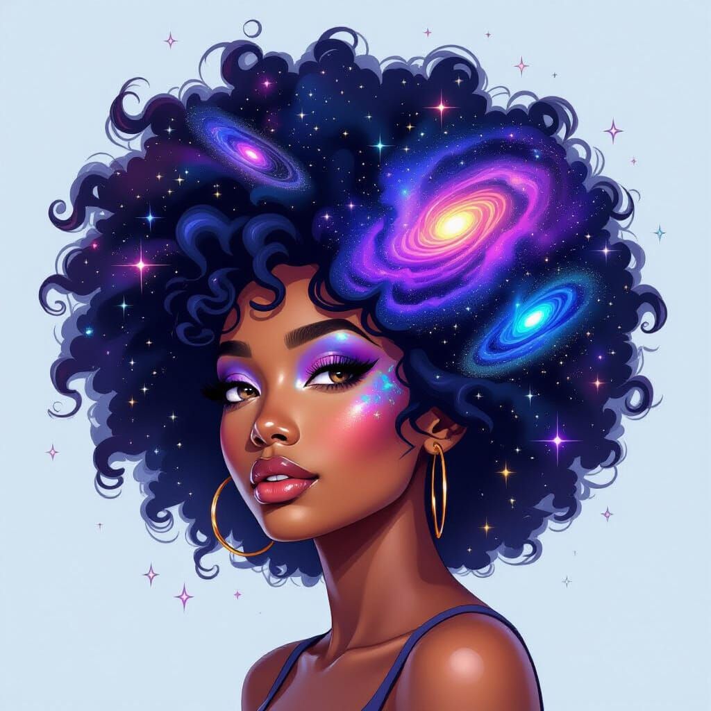 Galactic Woman: Afrofuturistic Universe Hair