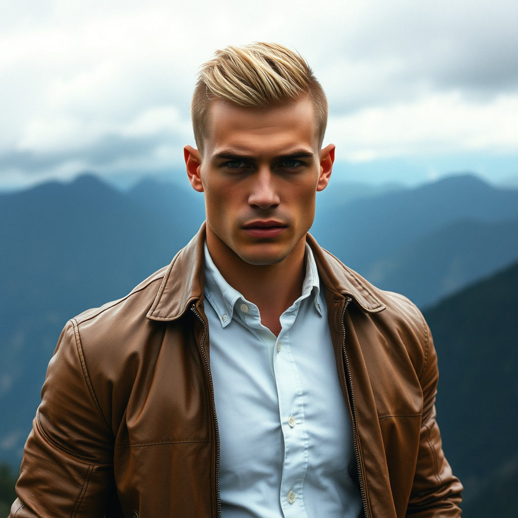 Rugged Man Portrait in Cinematic Style