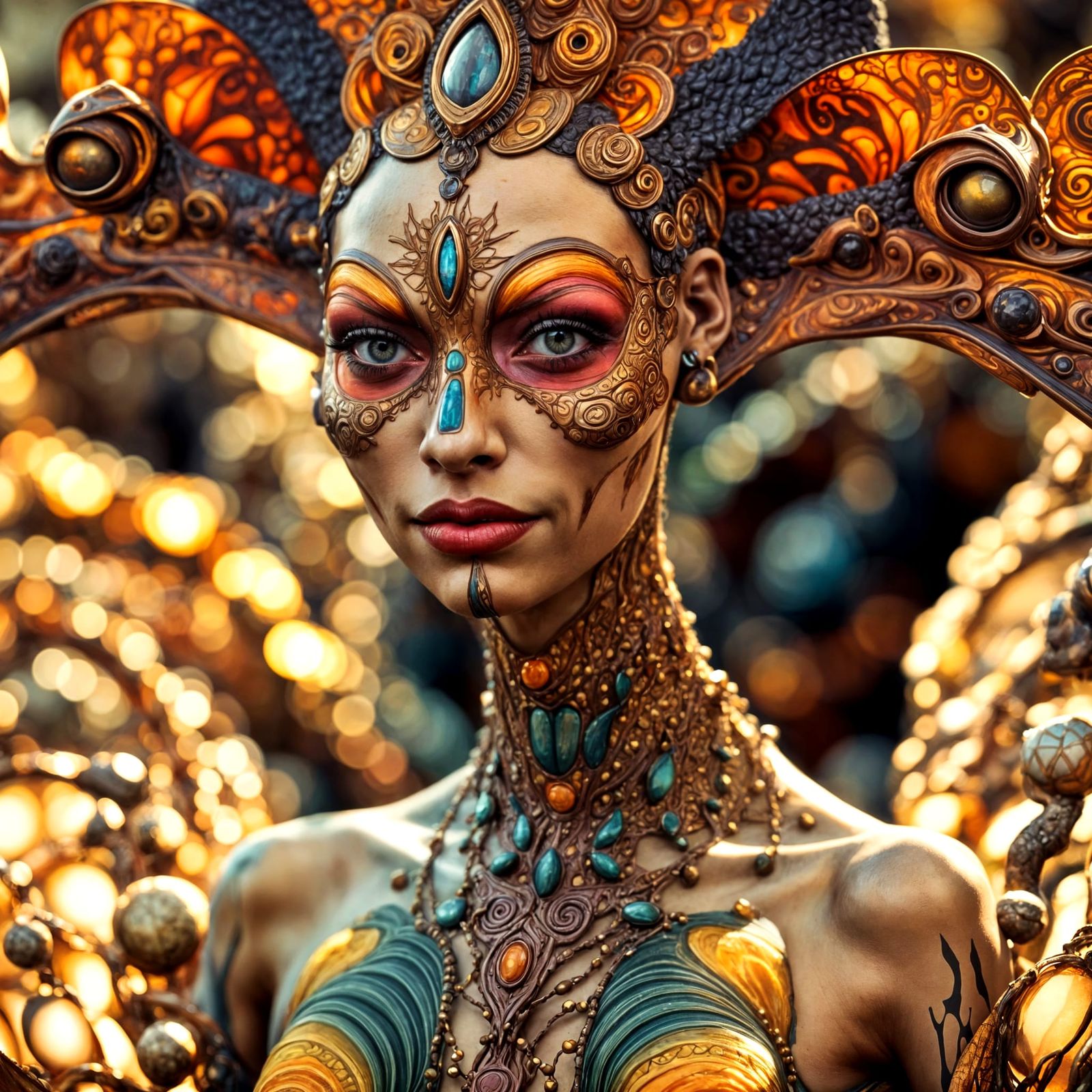 Photorealistic Aliens in Exotic Fashion: Hyperdetailed Digit...