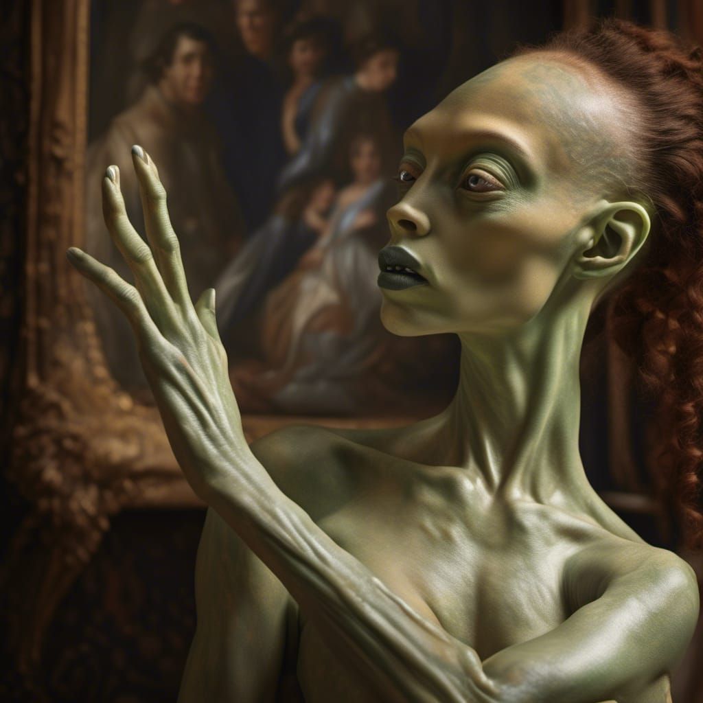Old Master Paintings: A Hyperrealistic Alien Party