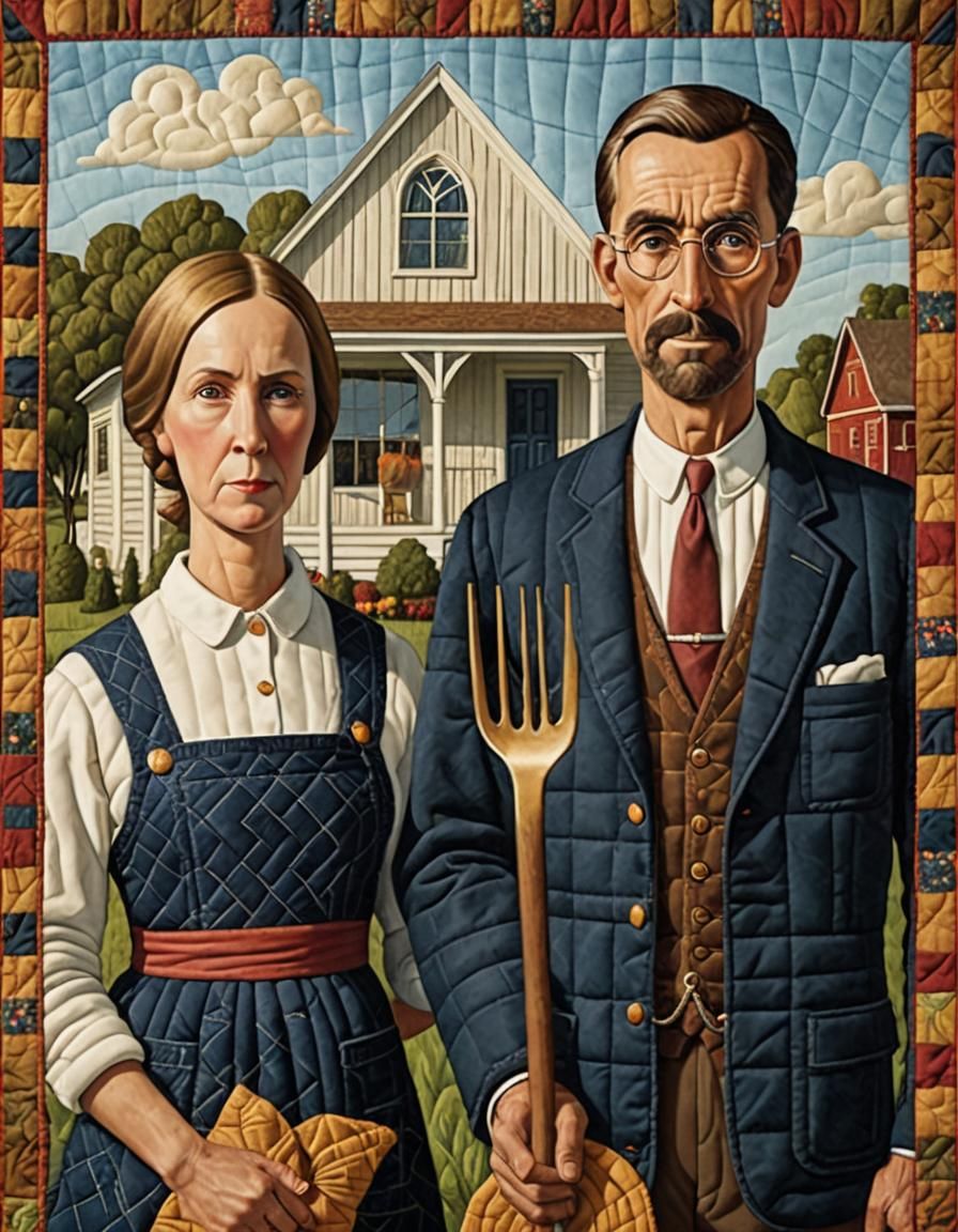 Quilted American Gothic by Patchwork Guild
