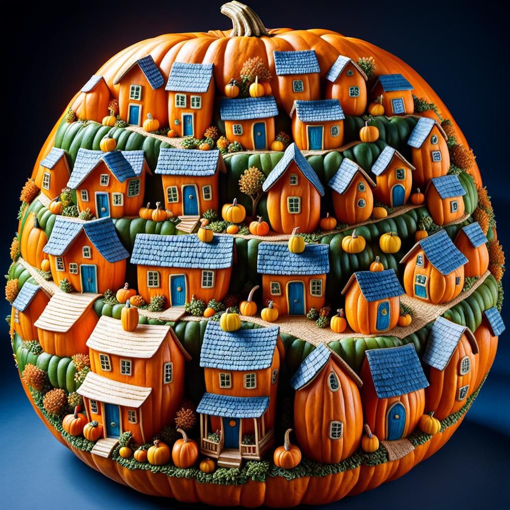 Food Carving - Tiny Village