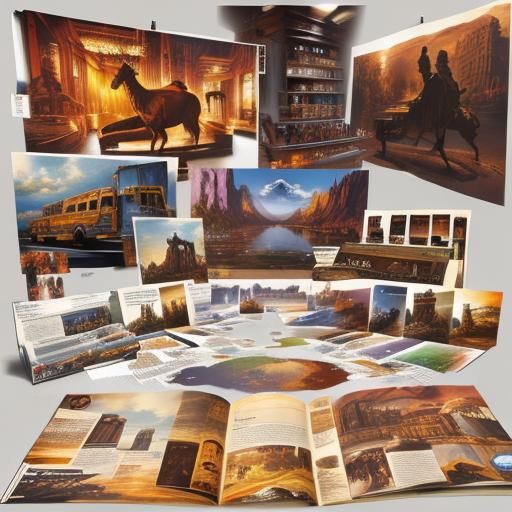 Art Deco Single Scene Painting in Deep Color