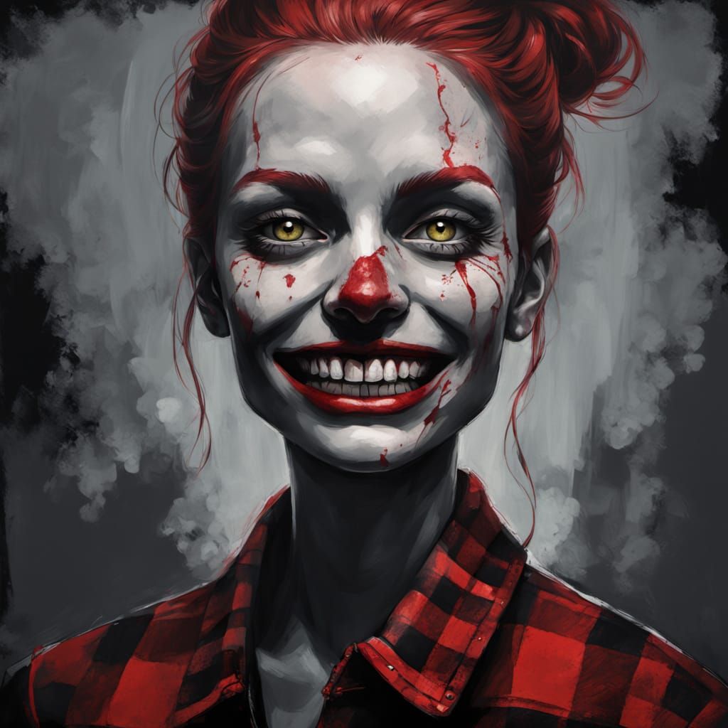 Macabre Dark Fantasy Portrait in a Vintage Style