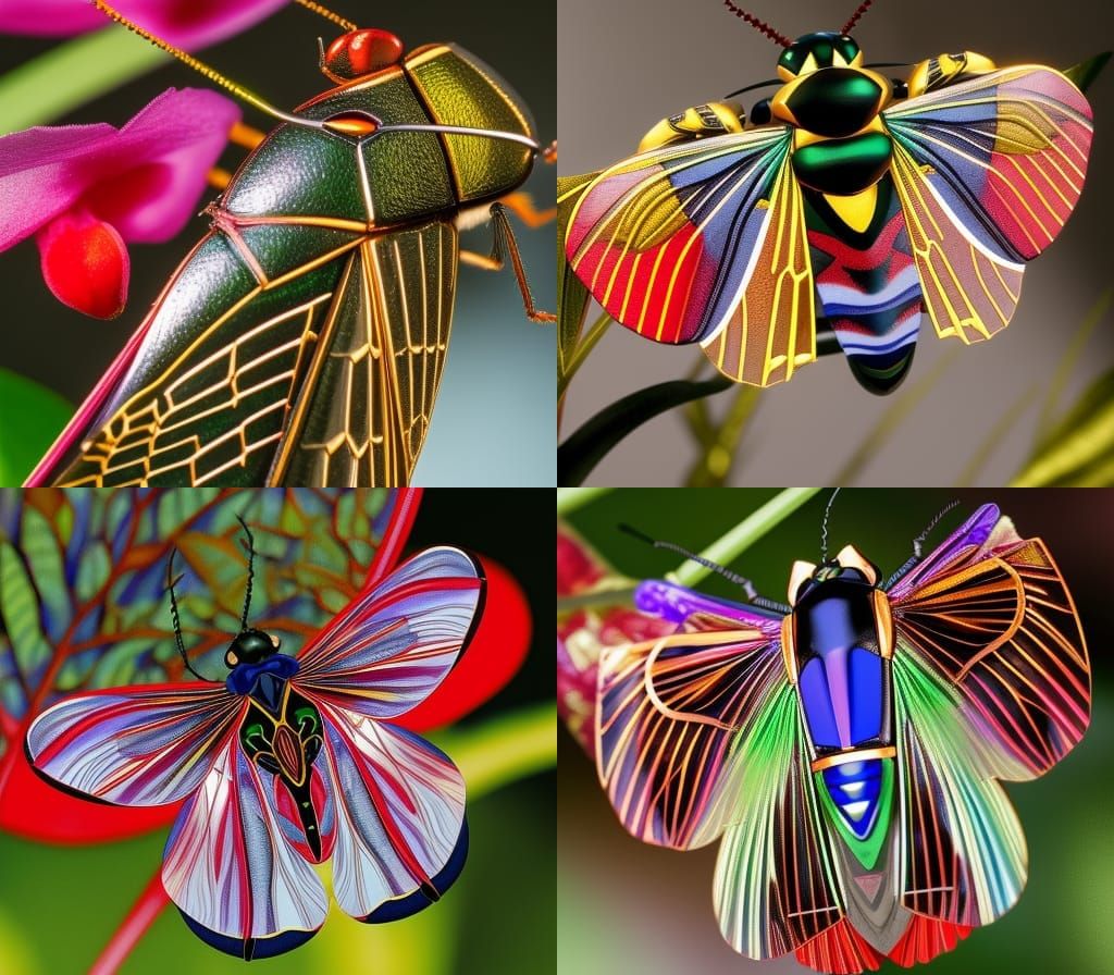 Fly Insect with Red Eyes in Digital Art