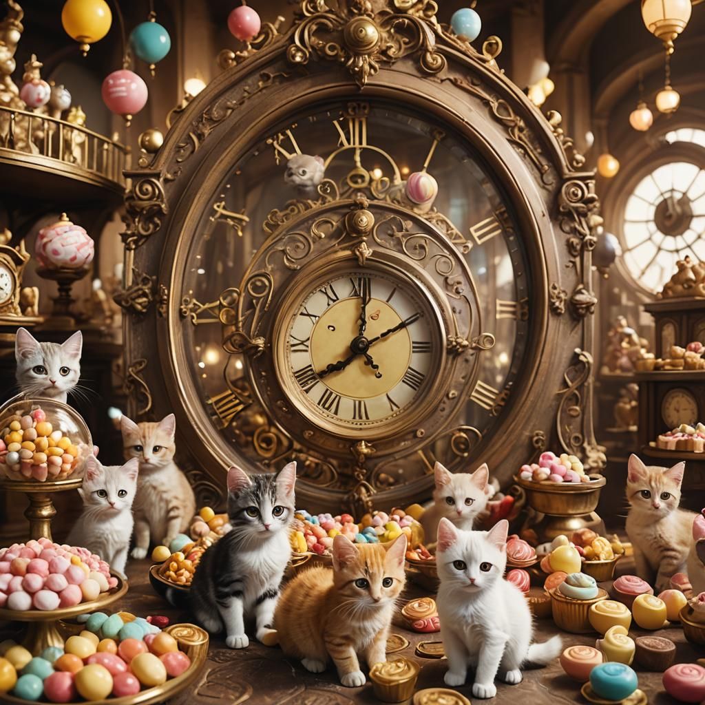 Clockwork Kitten House in Fairy Tale Style
