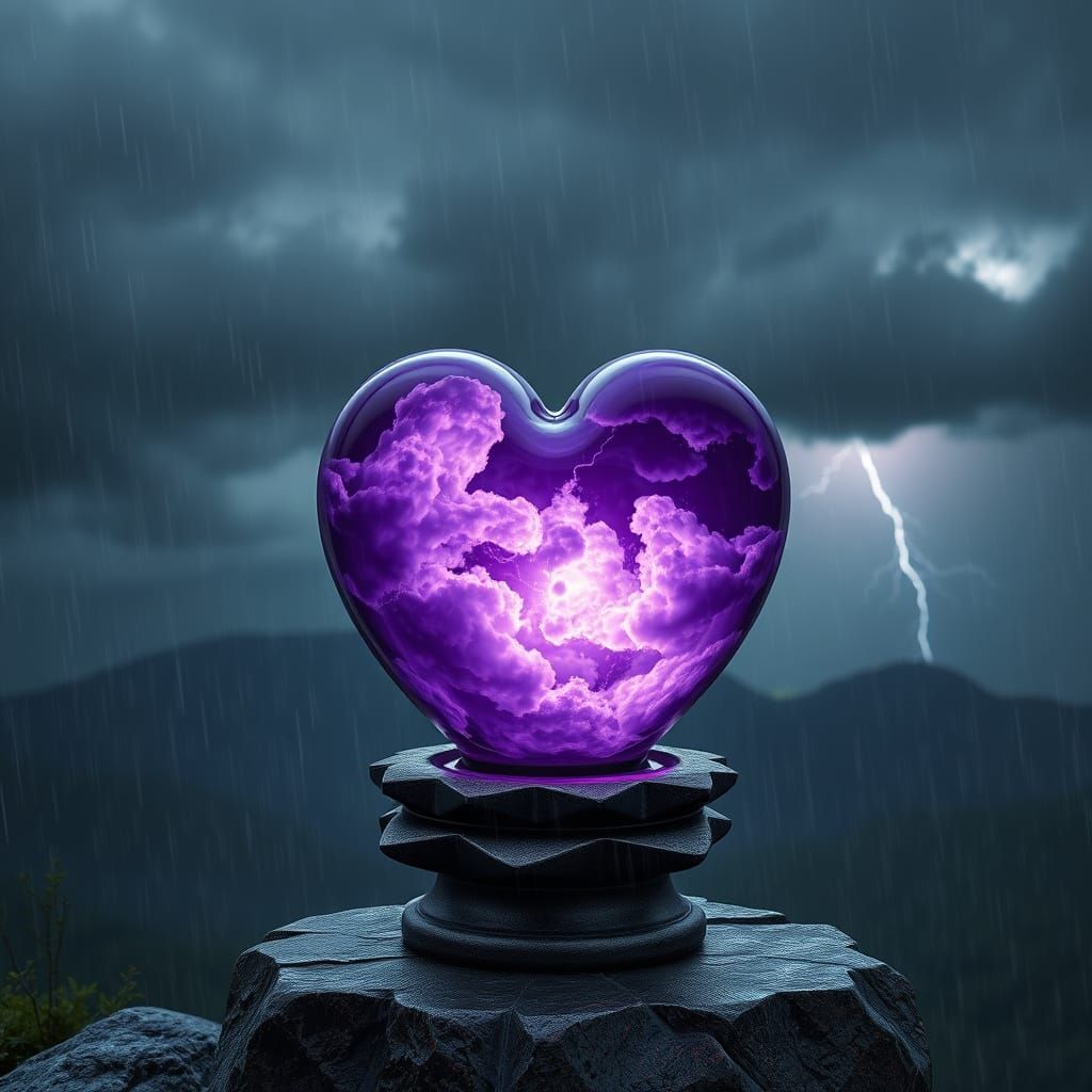 Mystical Heart of the Storm in Magical Hyperrealism