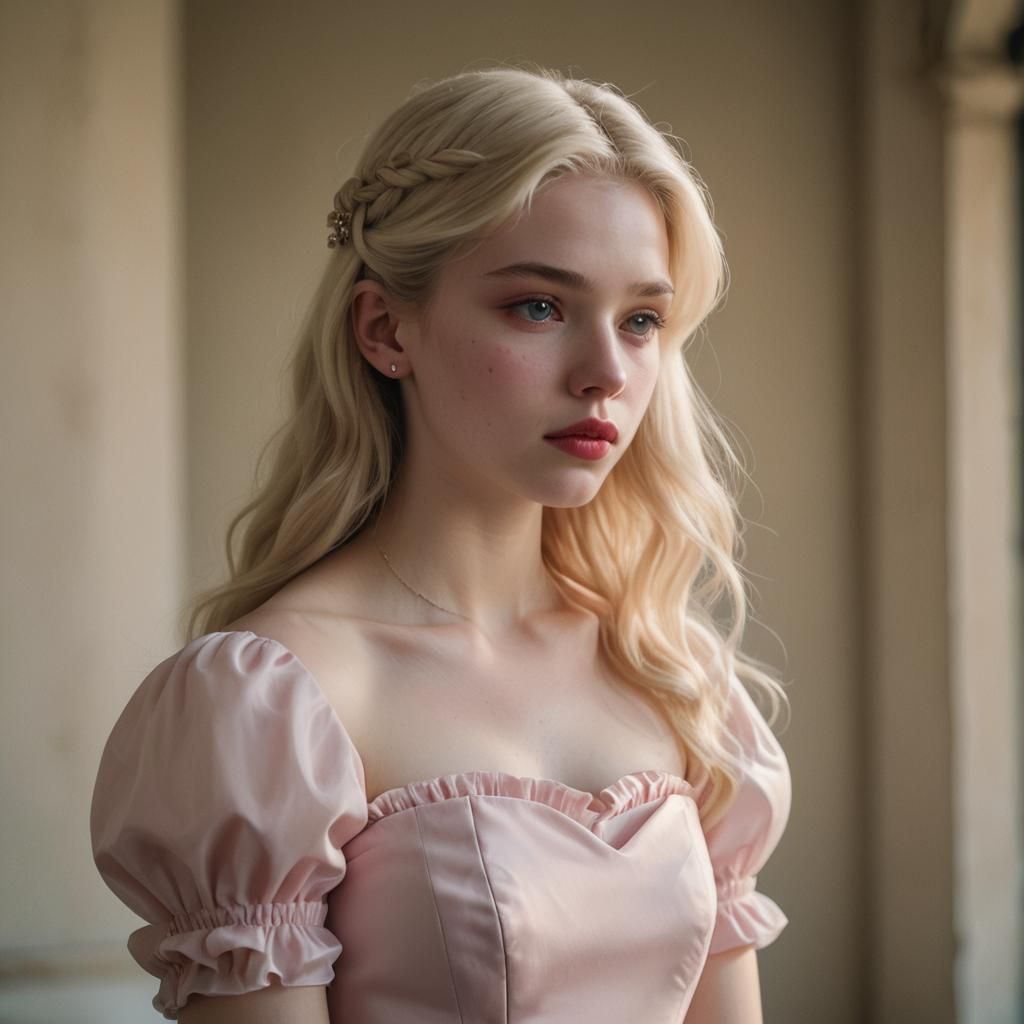 Emotional Portrait of a Boy in Dress, Cinematic Lighting