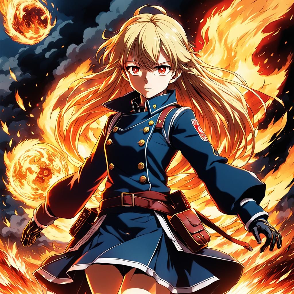 Wildfire Card Engulfed in Anime Flames