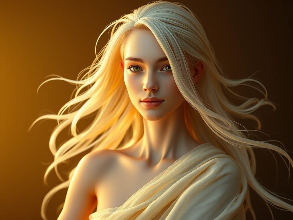 Ethereal Comfort Figure in Golden Light