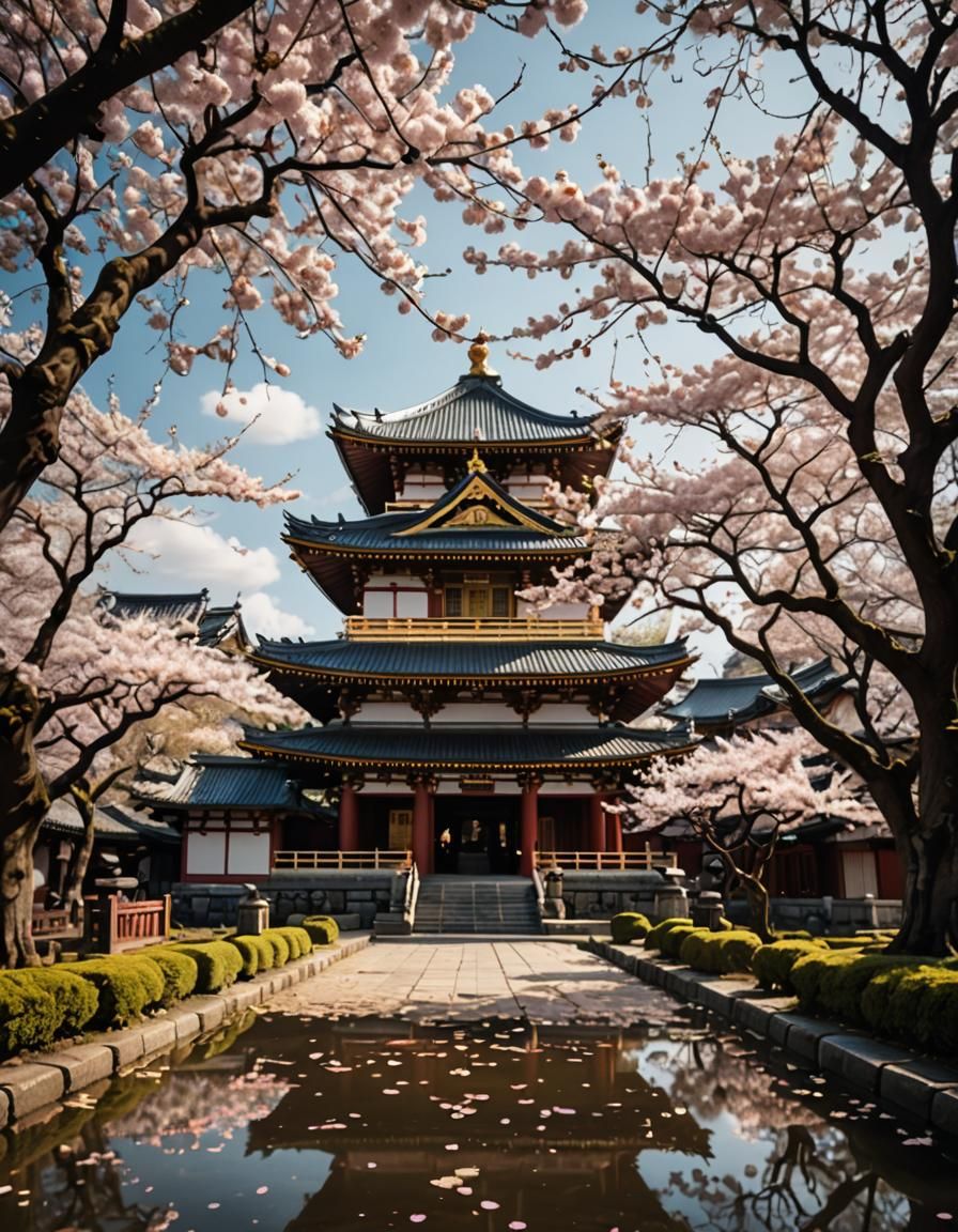 Shojoji Temple in Cherry Blossom Season: Bokeh Photography