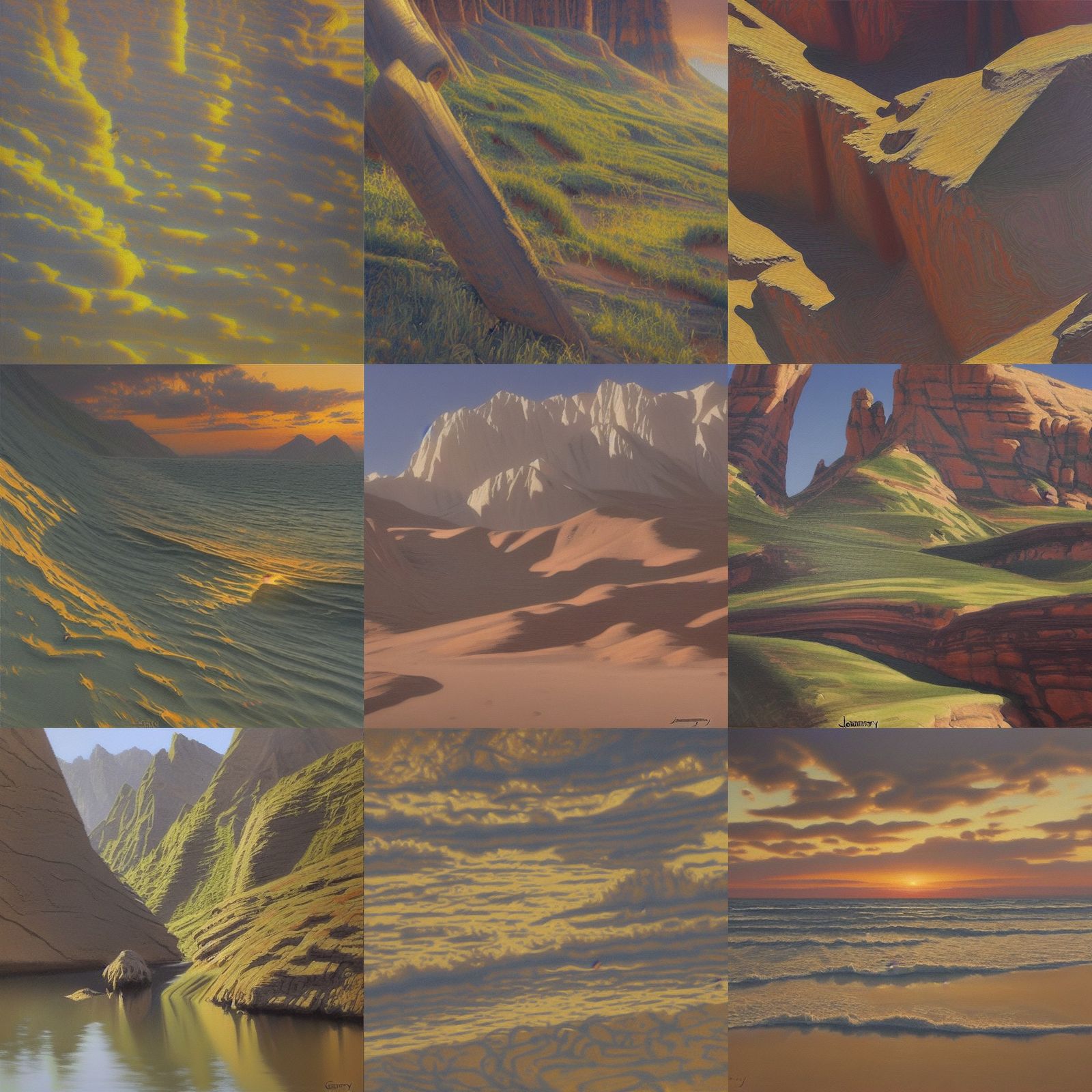 Detailed Pattern in Oil Painting Style