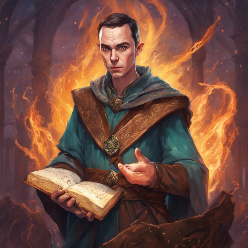 Sheldon Cooper as Elven Wizard in D&D World
