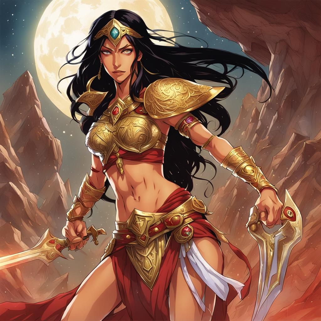 Dejah Thoris in Anime Key Visual Style