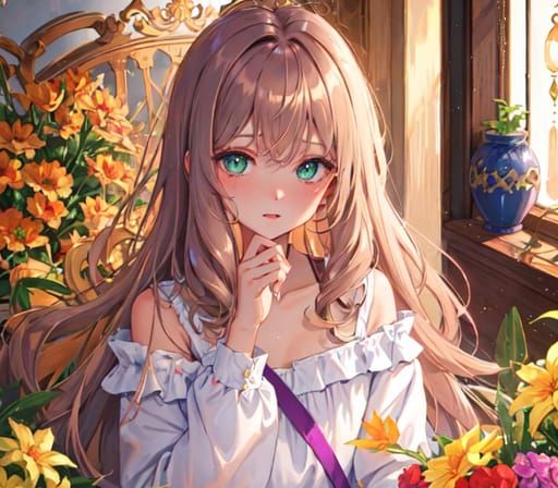 Inside a Colorful Flower Shop