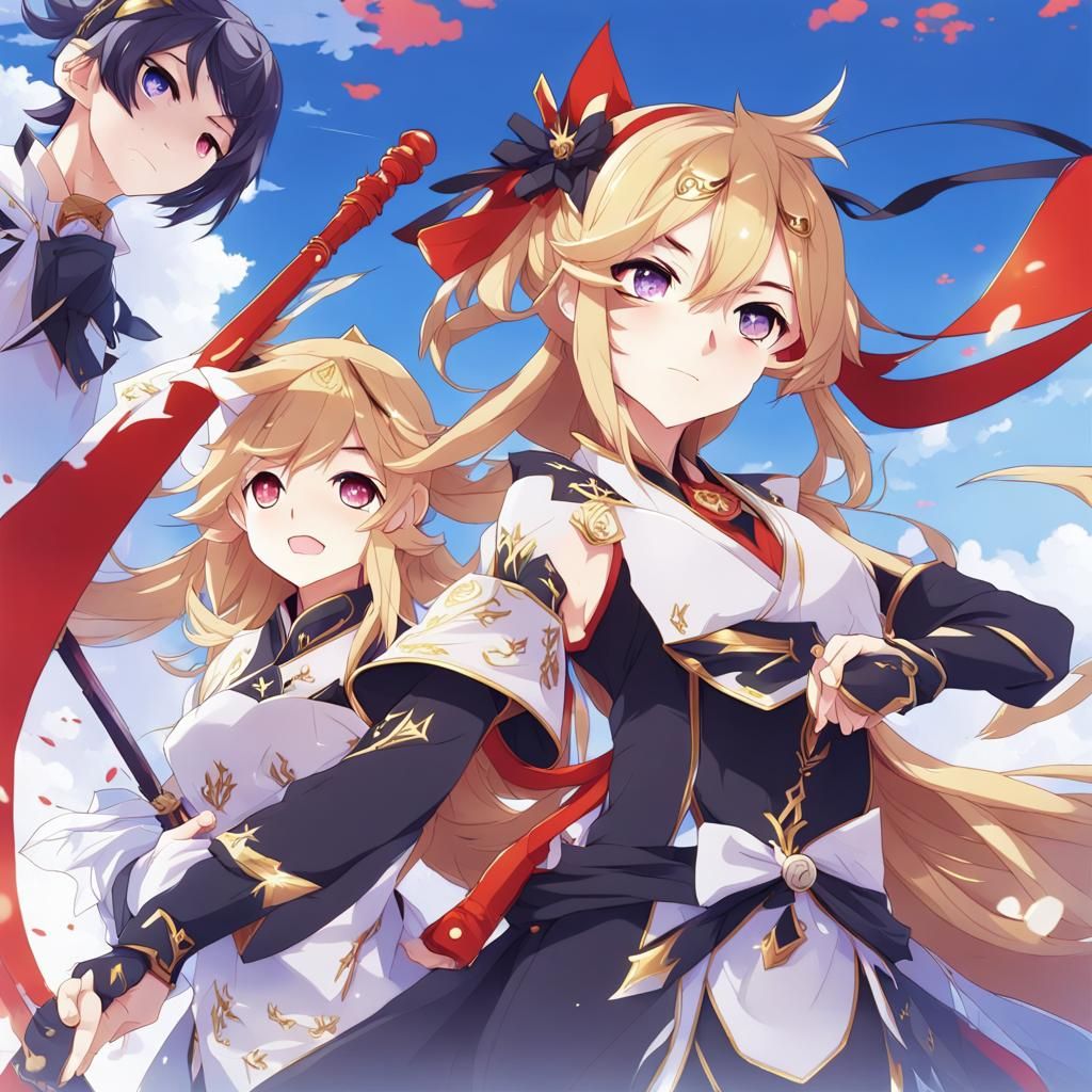 Anime-Style Characters in Japanese Manga Art