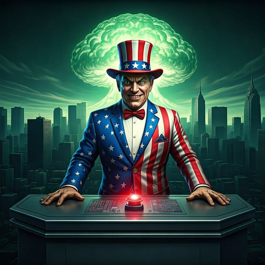 Greedy Politician in Futuristic Noire Metropolis