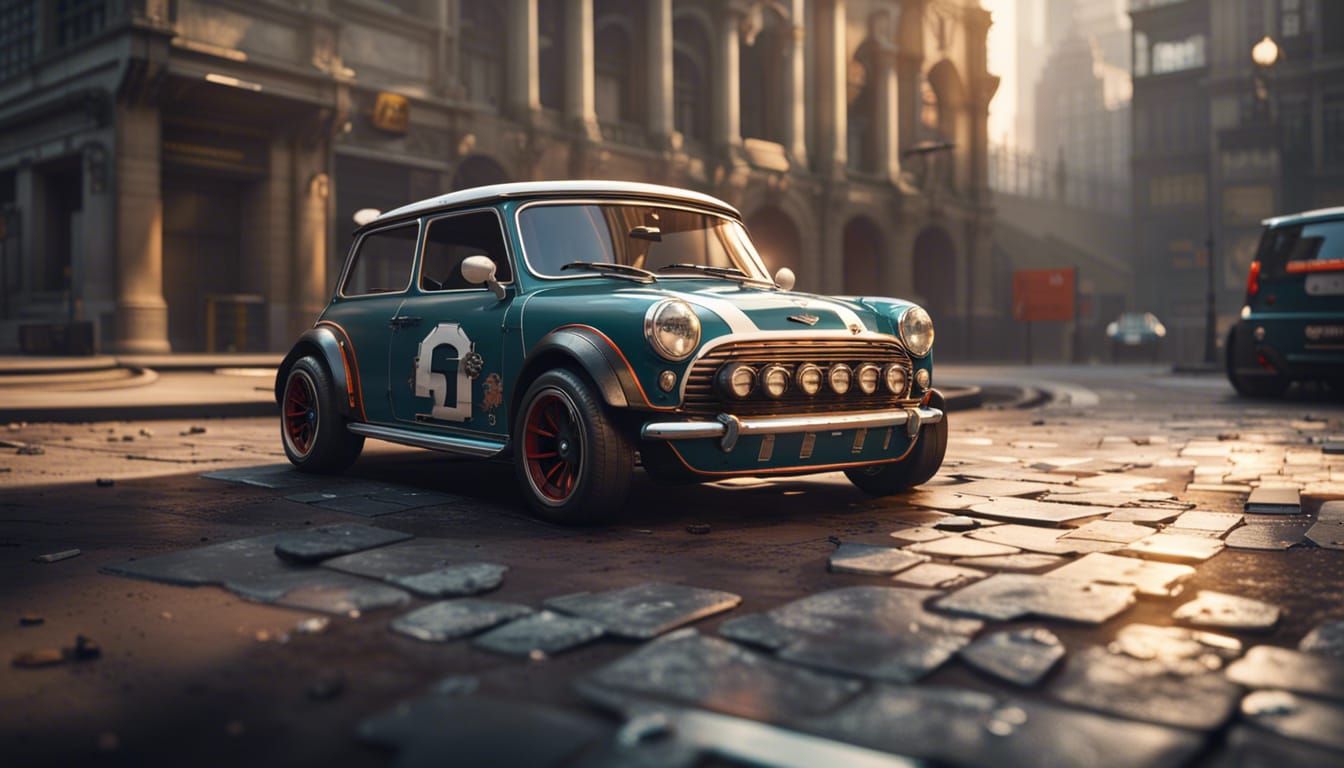 Futuristic Mini Cooper Concept Car in 3D