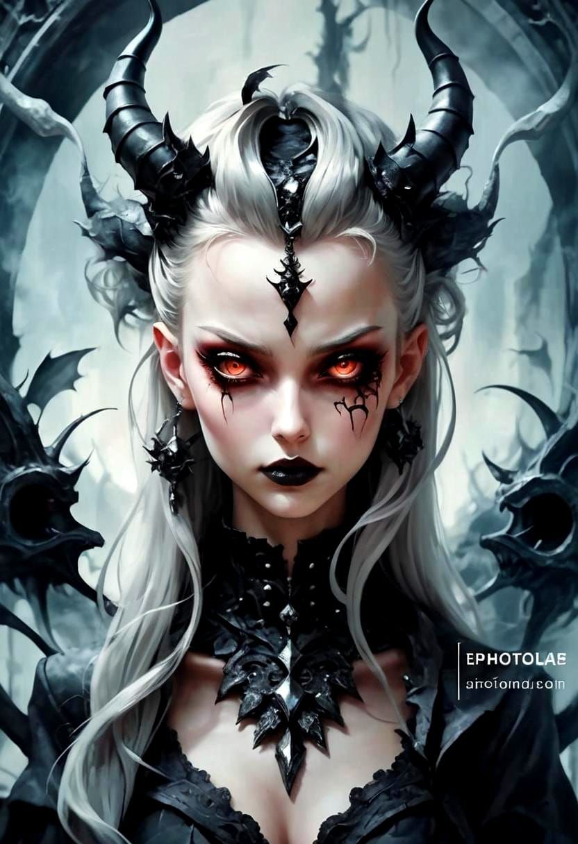 Intense Demon Eyes Glowing Red