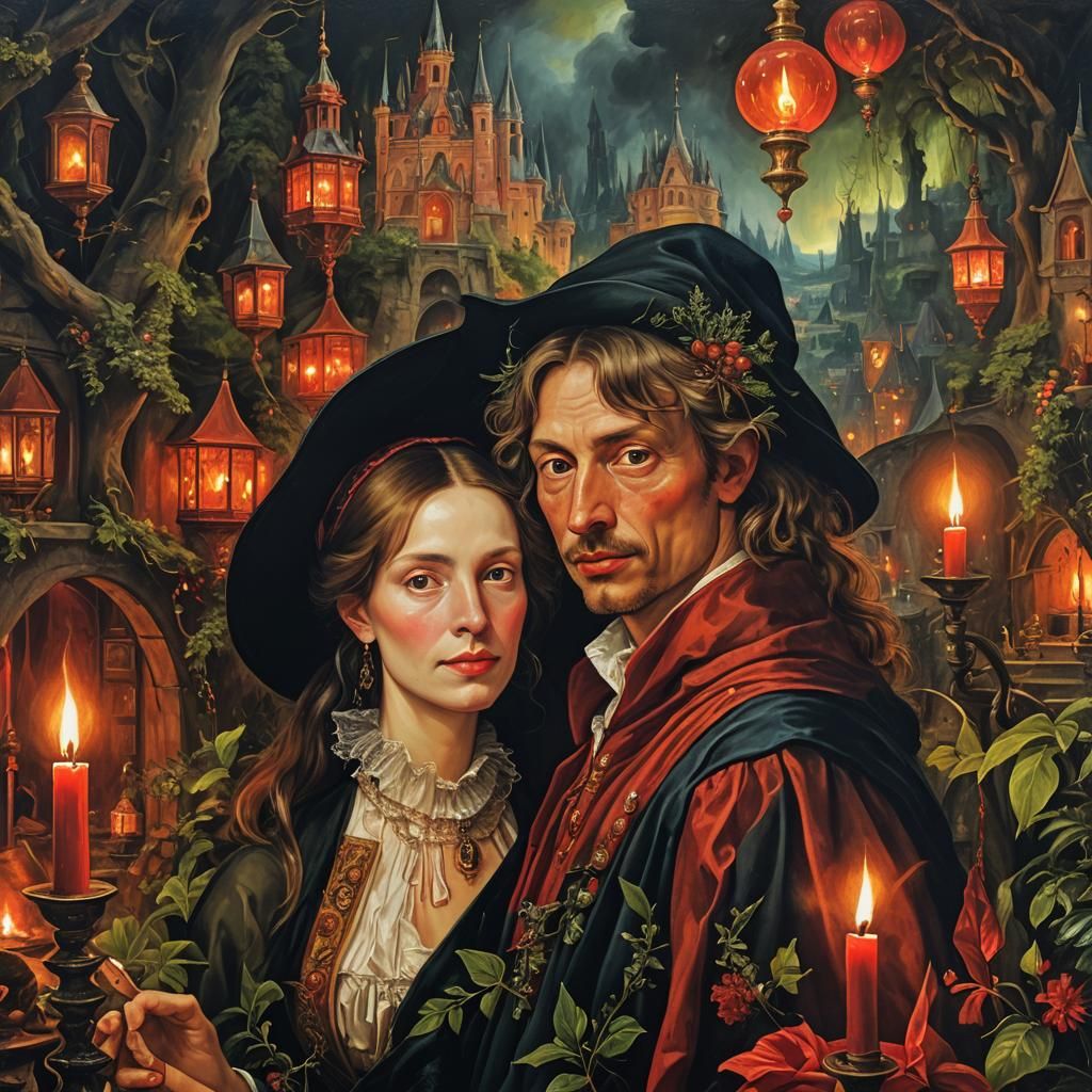 Fantasy Portrait: Renaissance Fairytale in Underground City