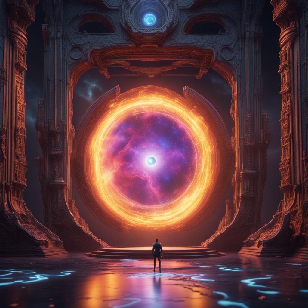 Quasar Dream Portal: Detailed Fantasy Concept Art