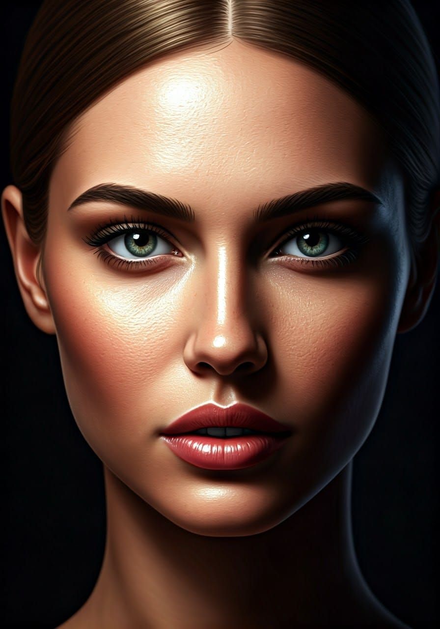 Dramatic Portrait of a Woman in Rembrandt Lighting