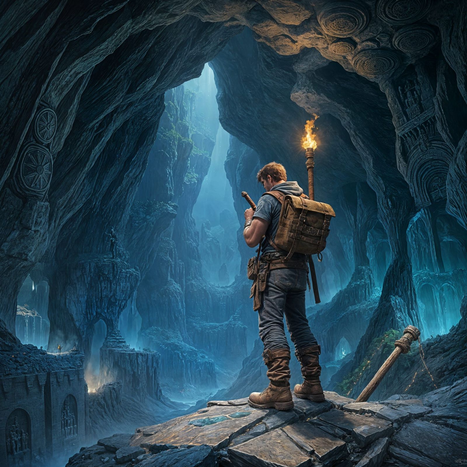 Underground Cavern: Fantasy Concept Art