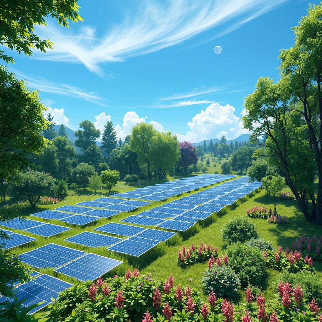 Solar Park in Vibrant 8K Anime Art