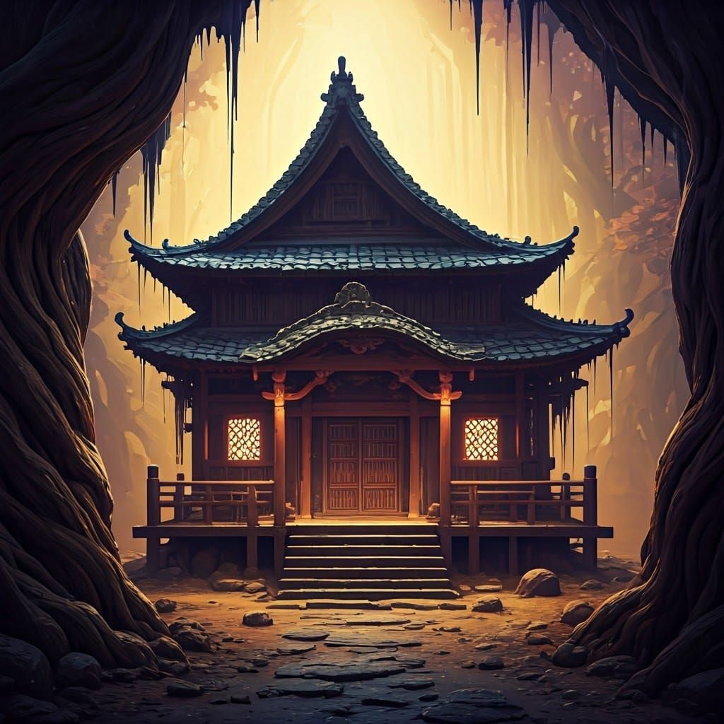 Mysterious Mud Hut in Mysterious Japanese Forest