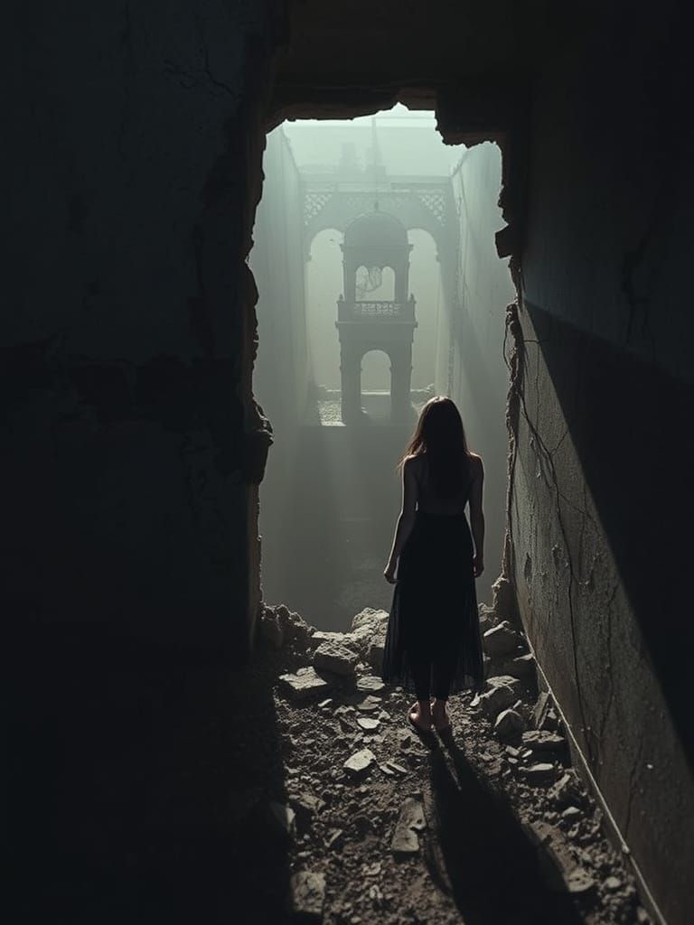 Haunting Echoes: Shadows Breathe in Abandoned Ruins