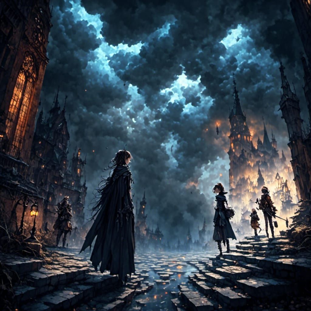 Musical Ensemble Plays in the Clouds: Impressionism